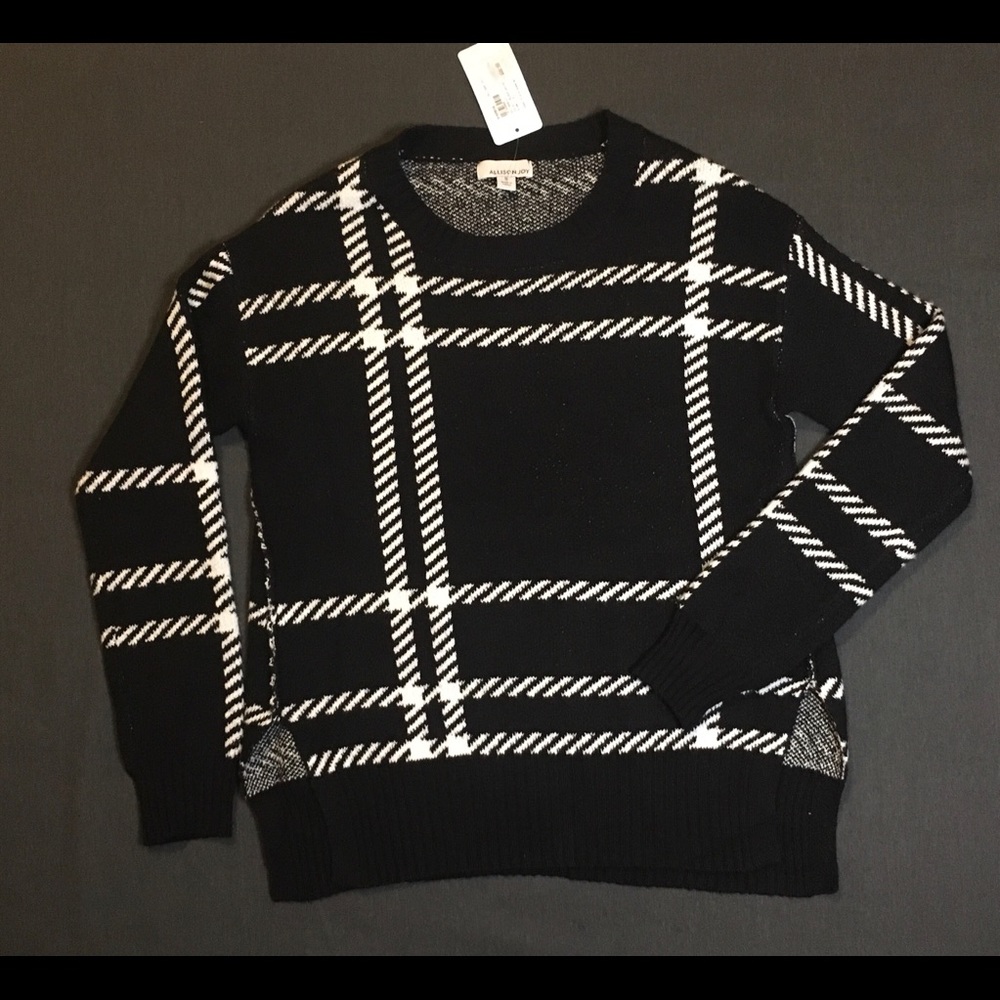 Host Pick!!! NWT Allison Joy Evereve Black White Plaid Size Small